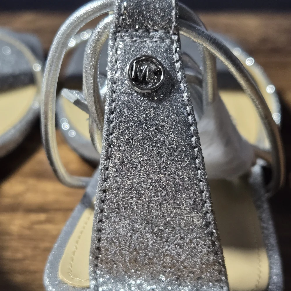 Michael‎ Kors Silver Glitter Women's Heels